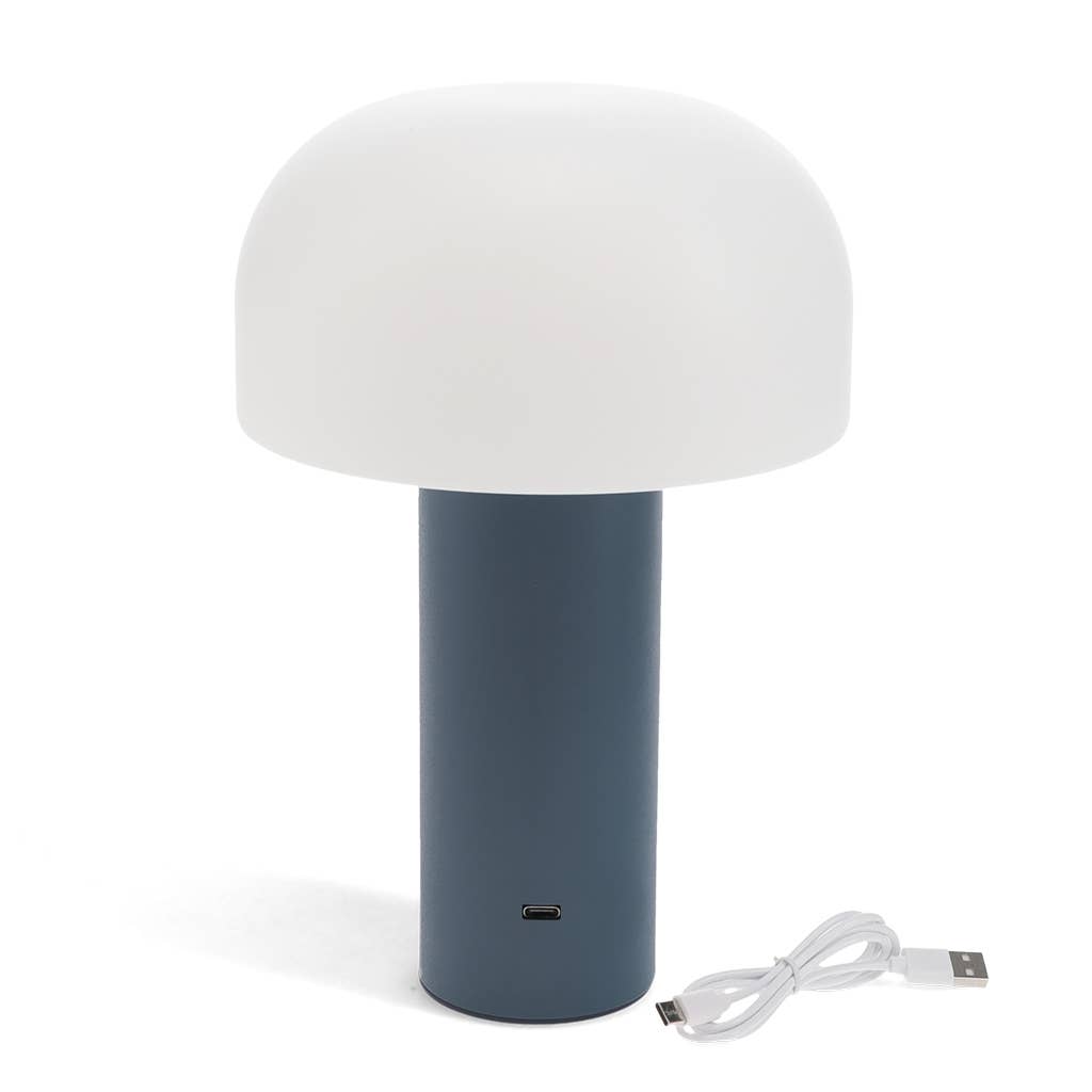USB Rechargeable Mushroom Touch Lamp - Blue