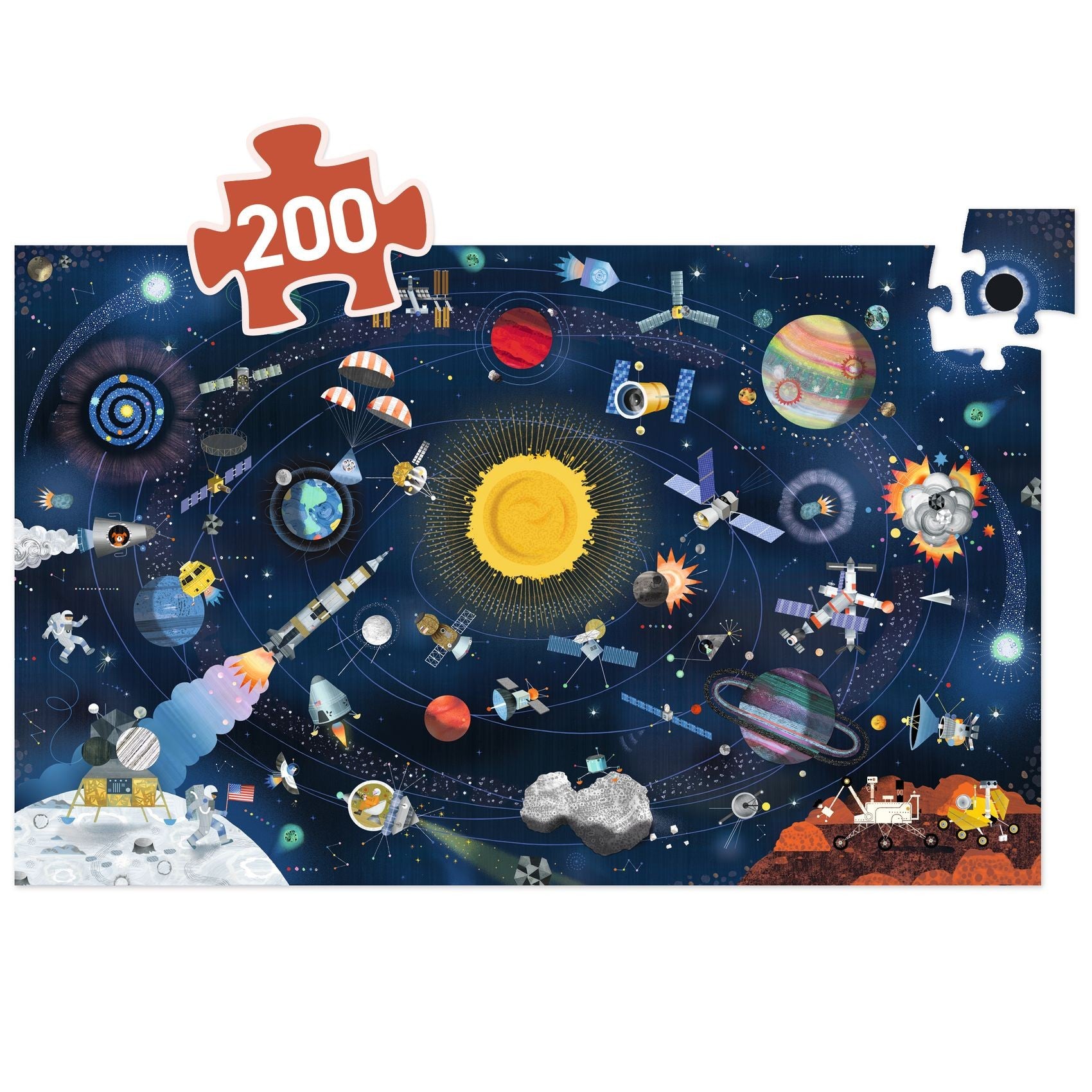Djeco Puzzle space 200 pieces with booklet