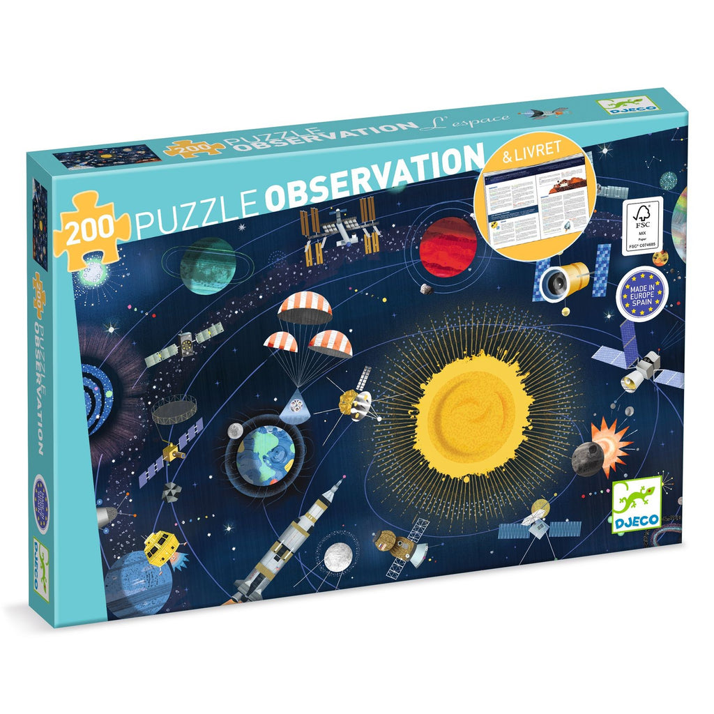 Djeco Puzzle space 200 pieces with booklet