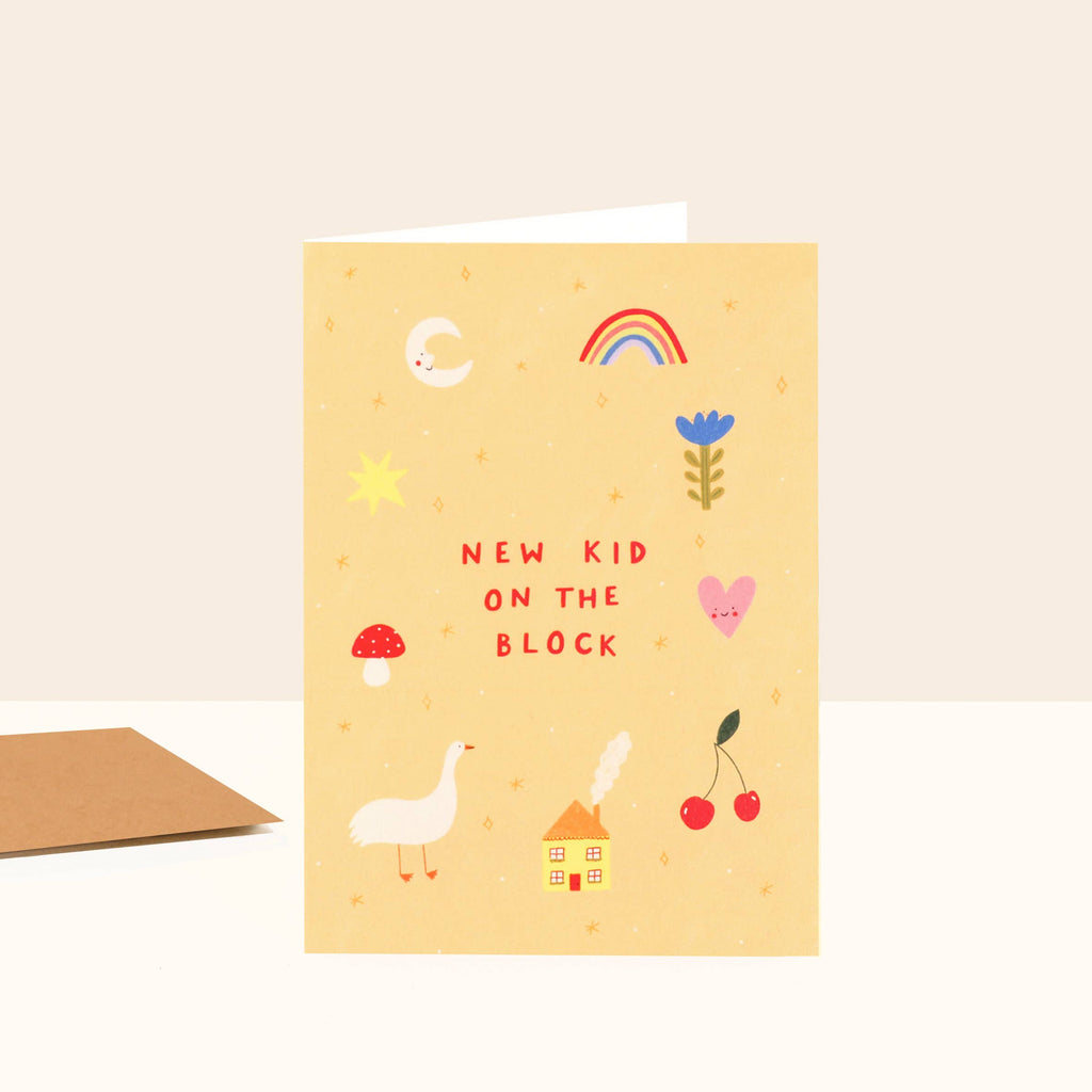 New Kid On The Block Baby Card | Unisex New Baby Card