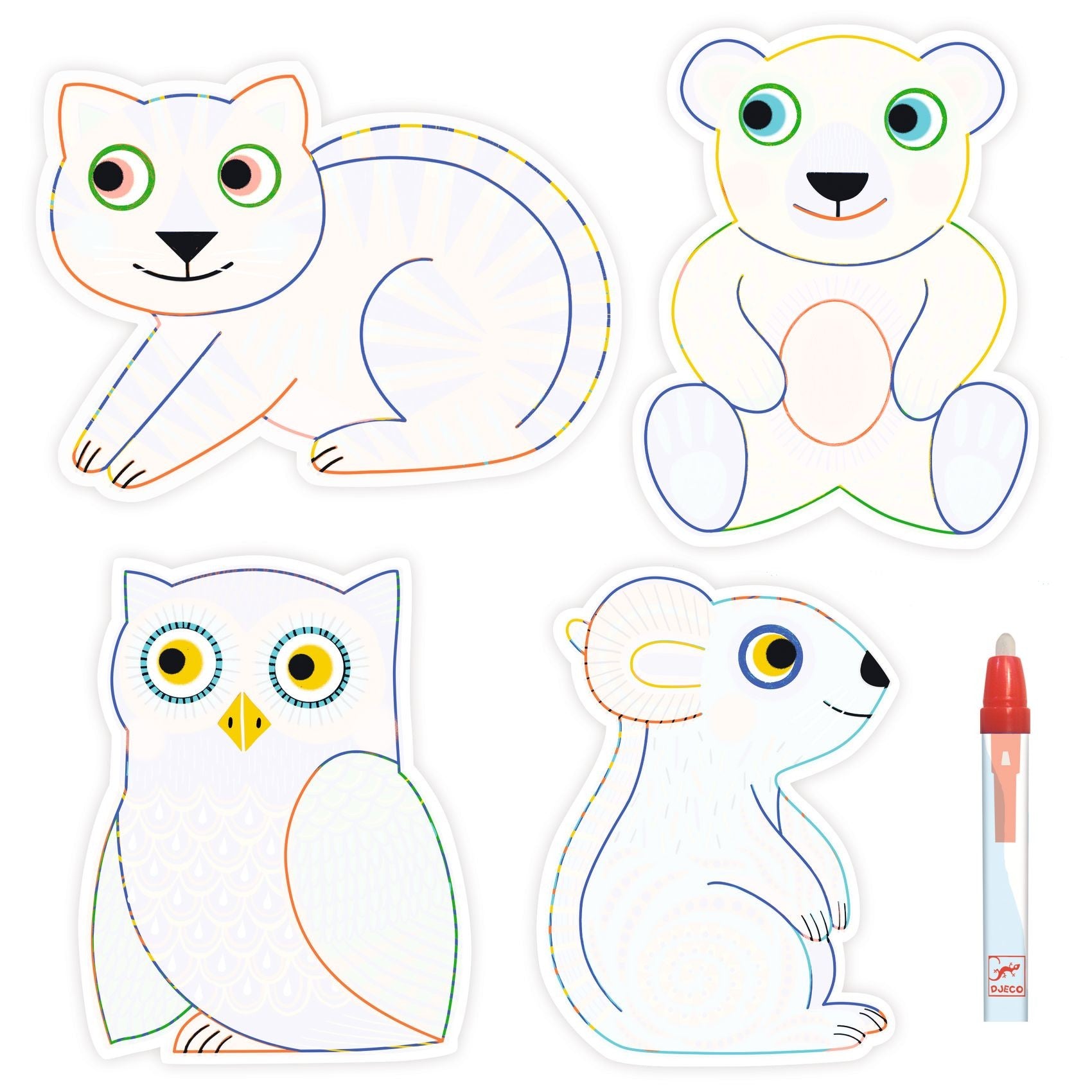 Djeco Magic Water Colouring Boards - Animalo Ma