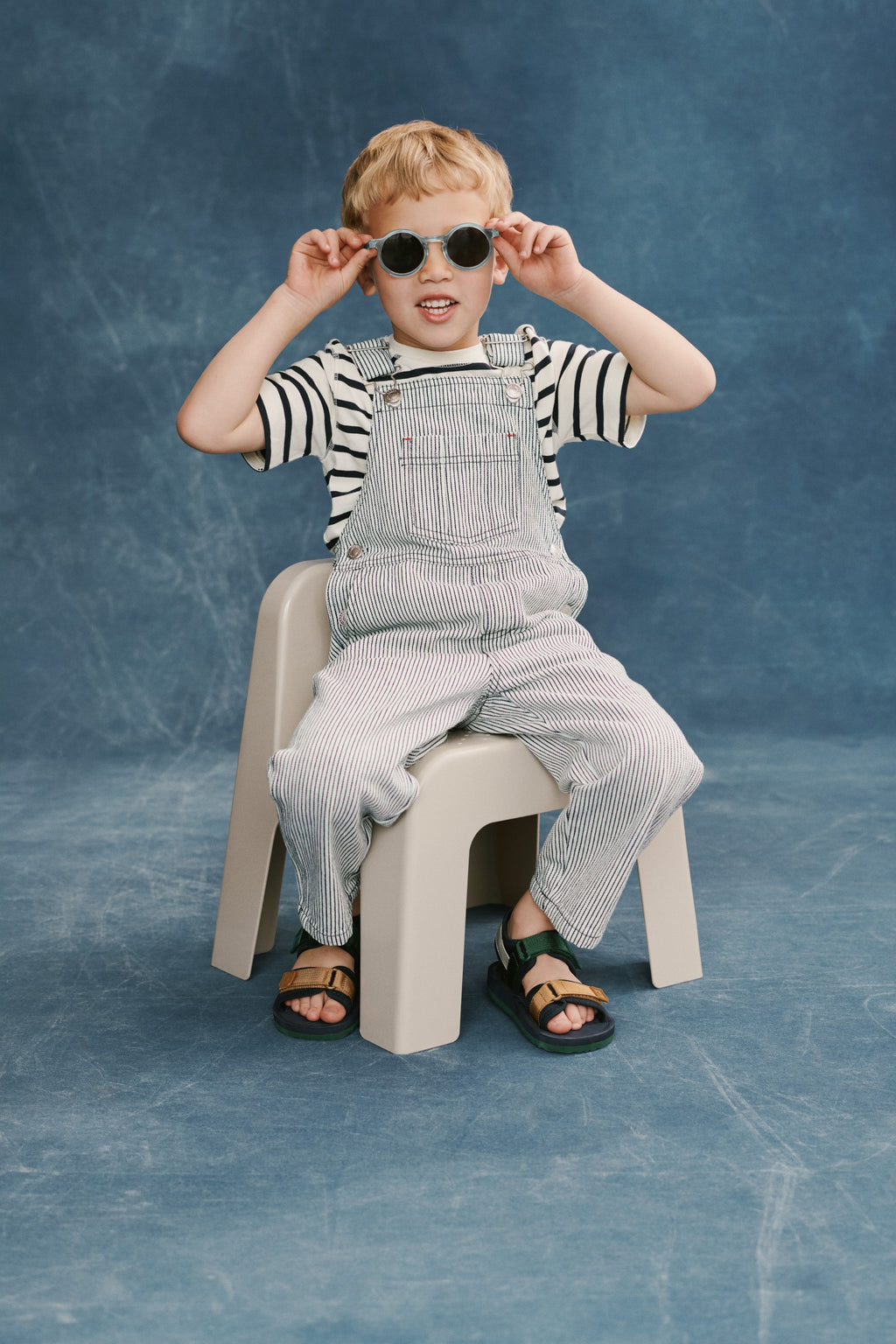 Liewood Delani Stripe Denim Dungarees