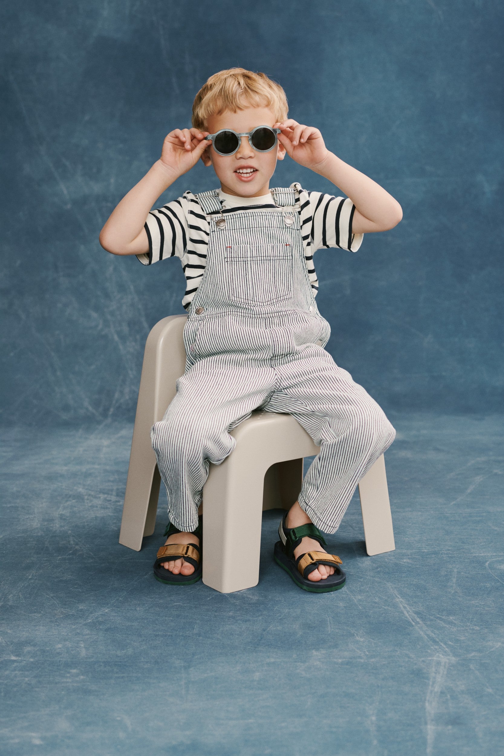 Liewood Delani Stripe Denim Dungarees