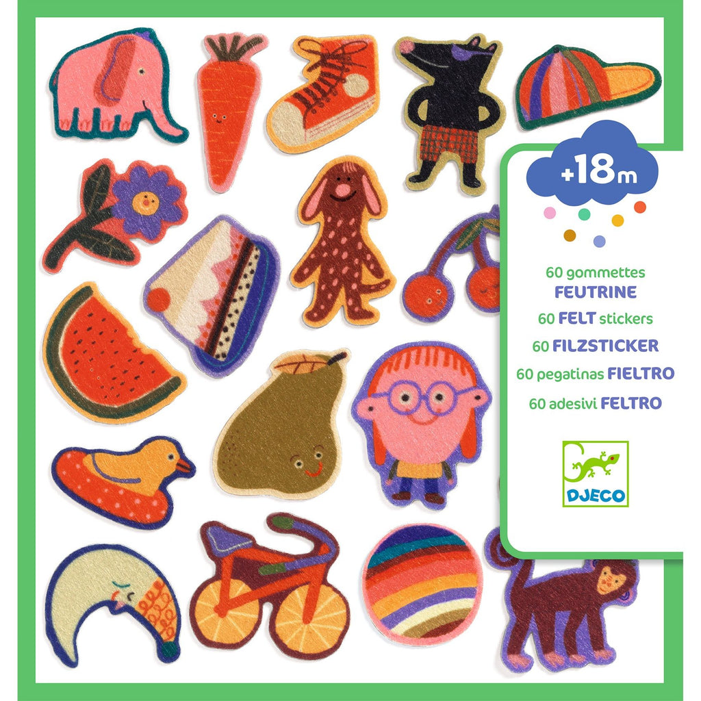 Djeco Felt Stickers - The Silly Ones!