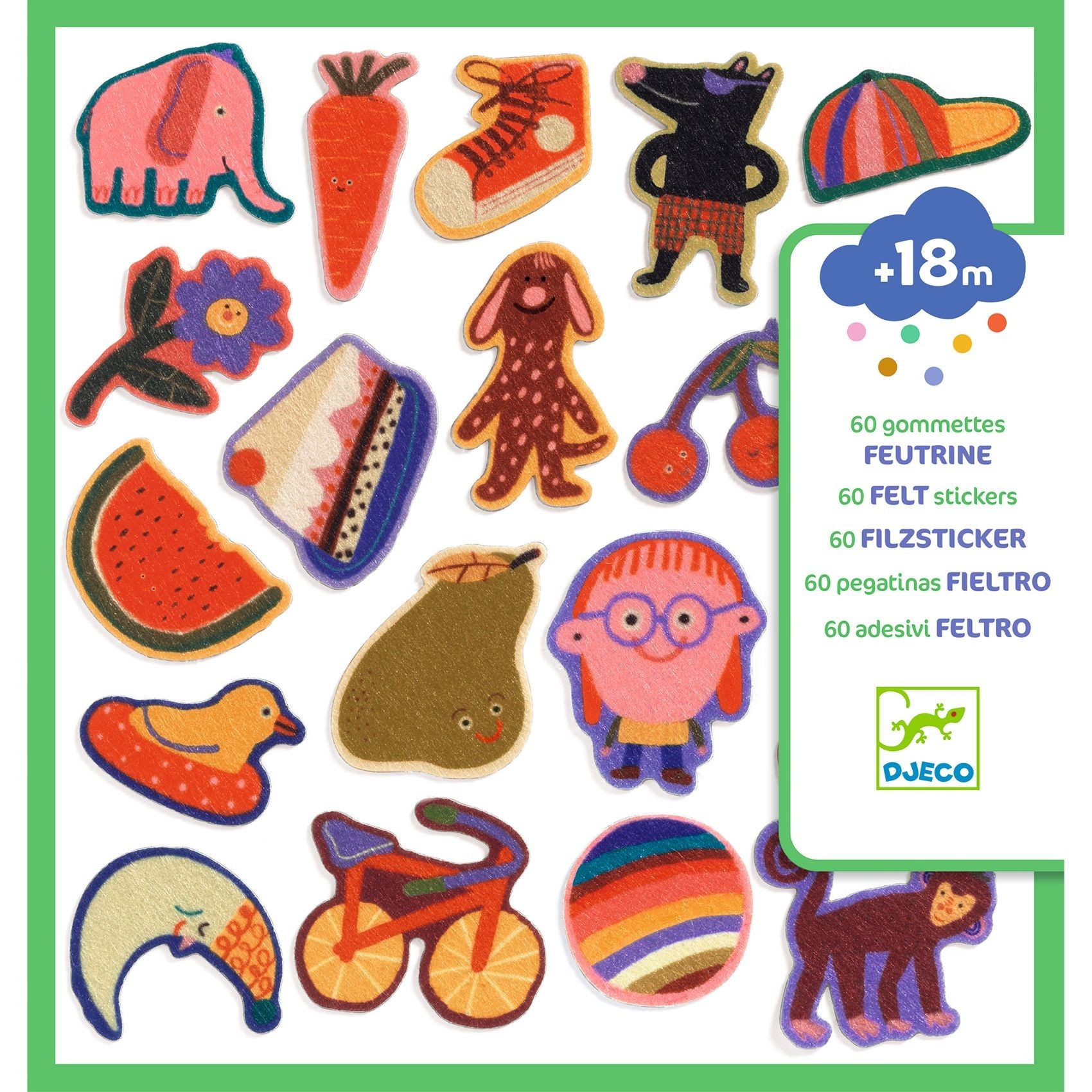 Djeco Felt Stickers - The Silly Ones!