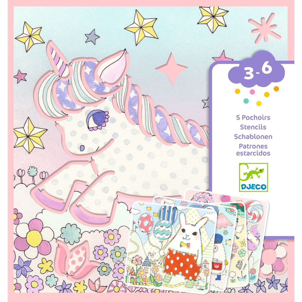 Djeco Stencil Craft Set - Kawailand