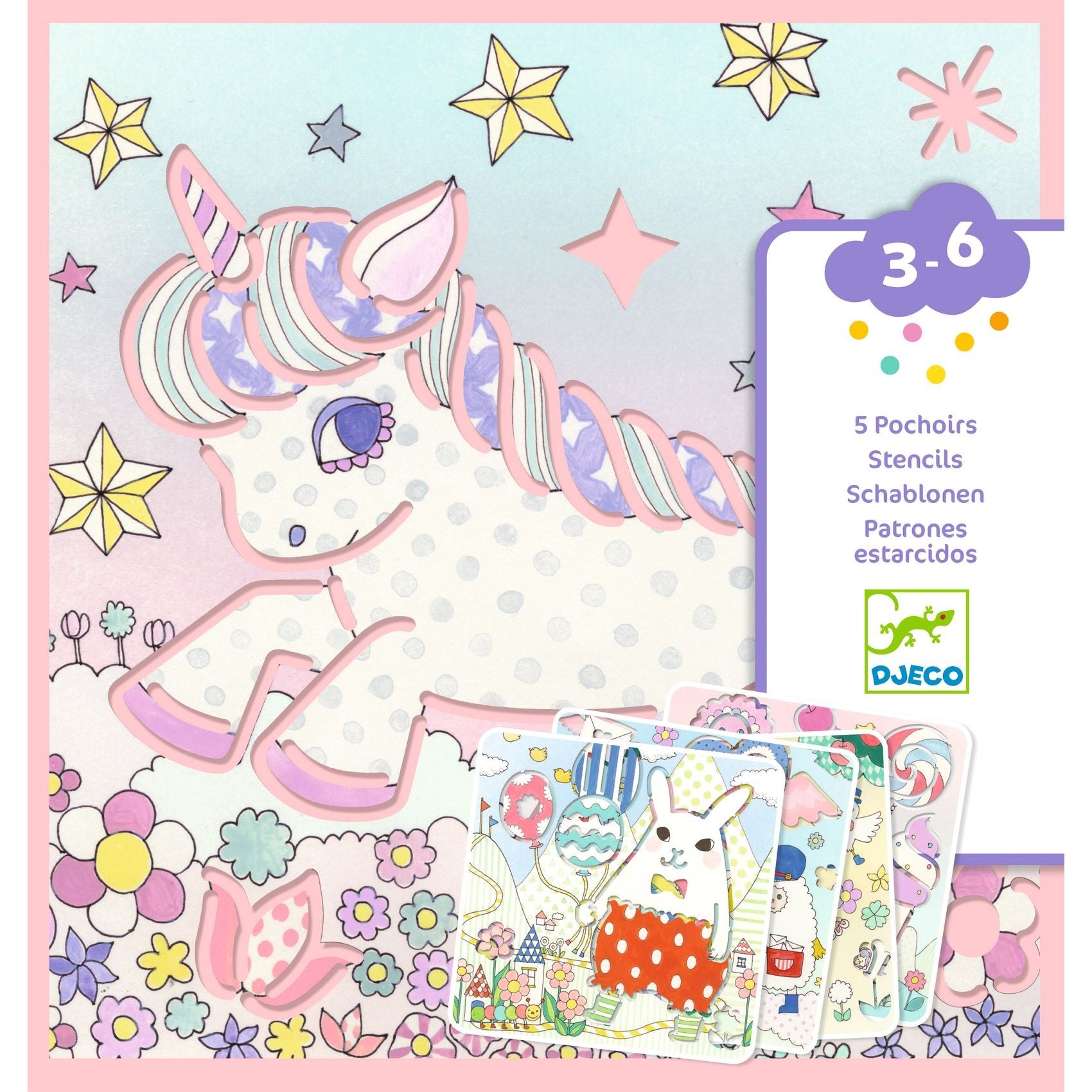Djeco Stencil Craft Set - Kawailand