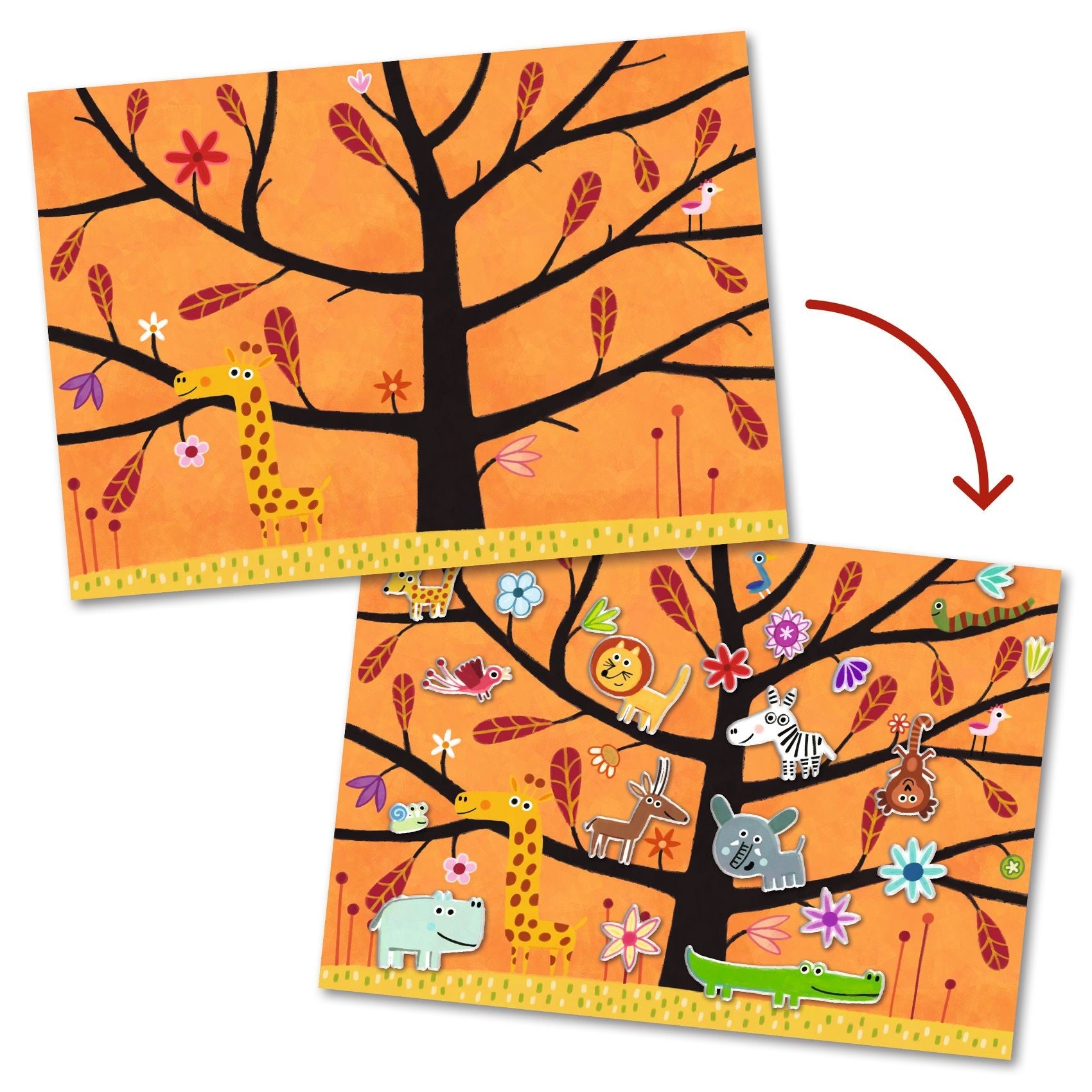 Djeco Repositionable Stickers Board - Off the ground tag!