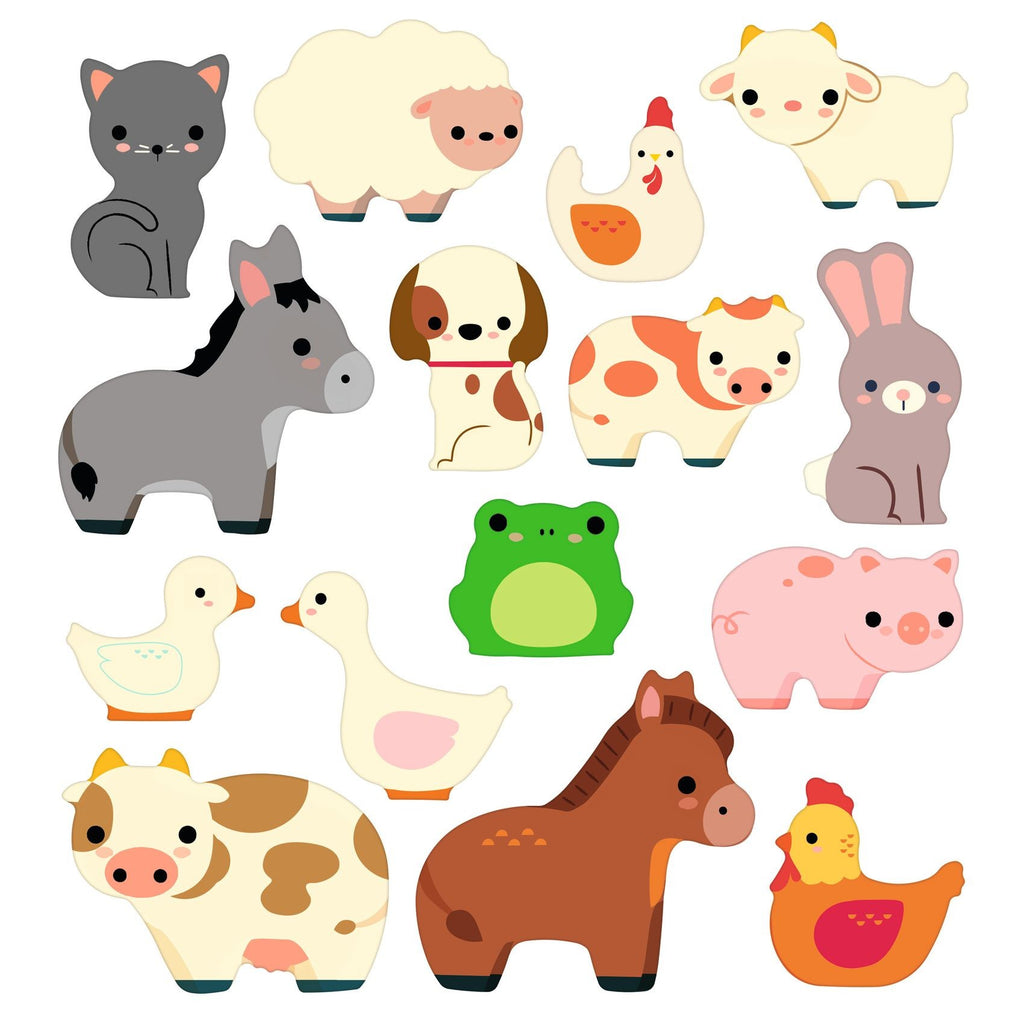 Djeco Farm Animals Repositionable Stickers Set