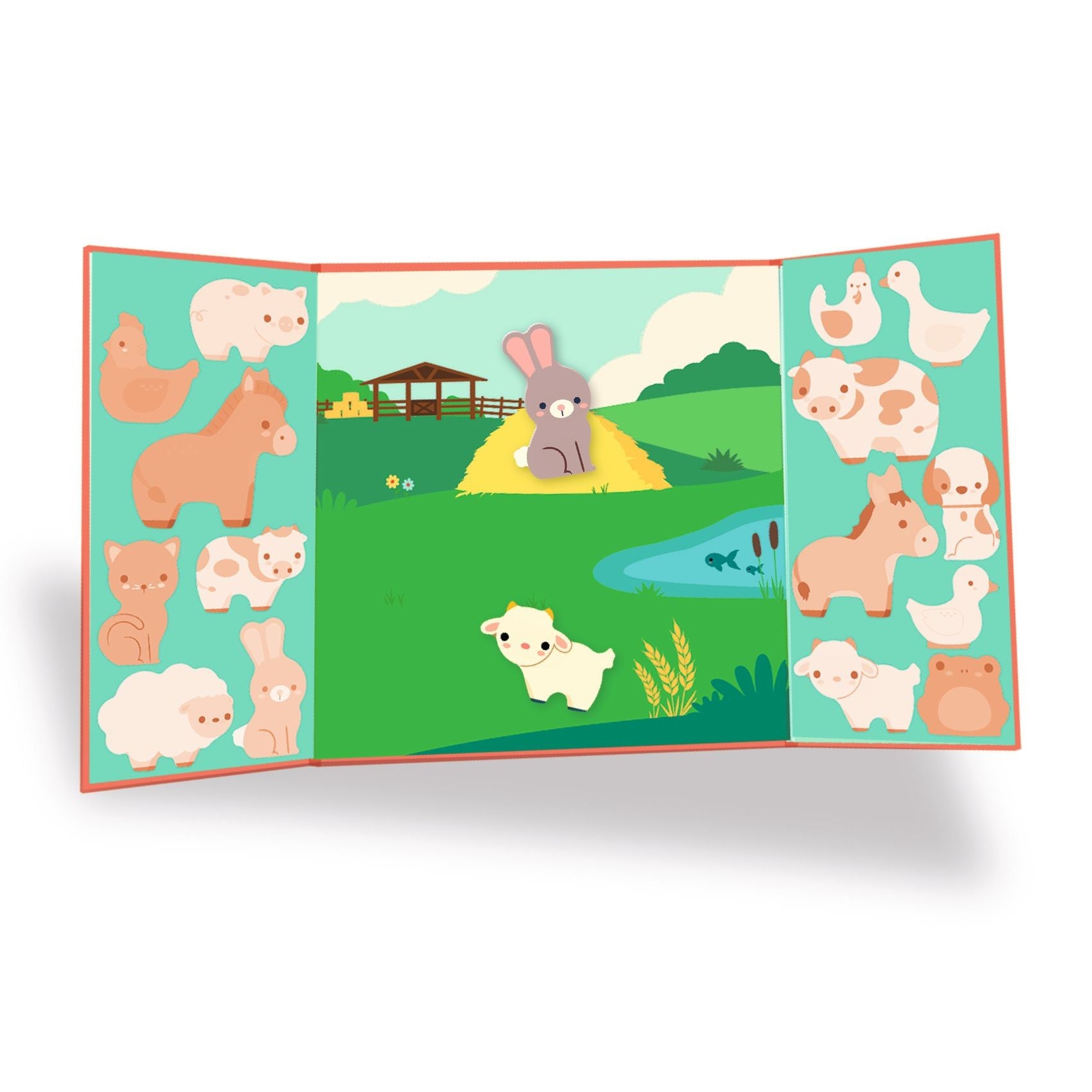 Djeco Farm Animals Repositionable Stickers Set