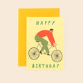 Cyclist Happy Birthday Card | Man's Birthday Card | Bicycle
