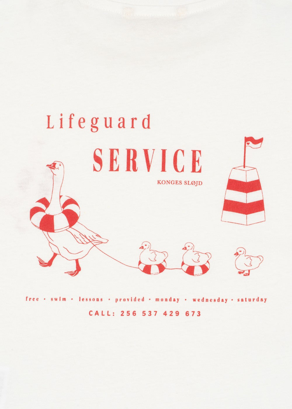 Konges Sløjd Era Tee - Off White/Lifeguard