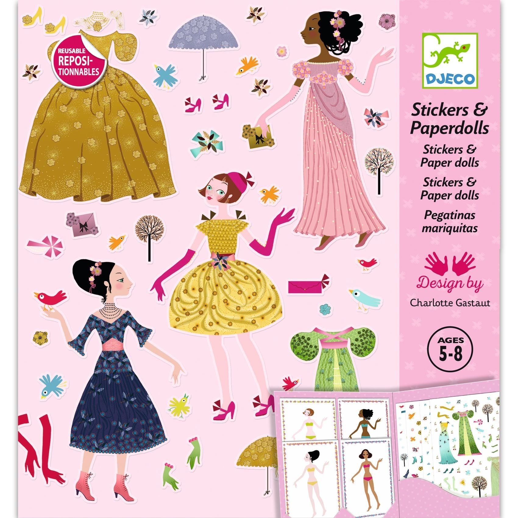 Djeco Dresses Through the Seasons Paper Dolls Set