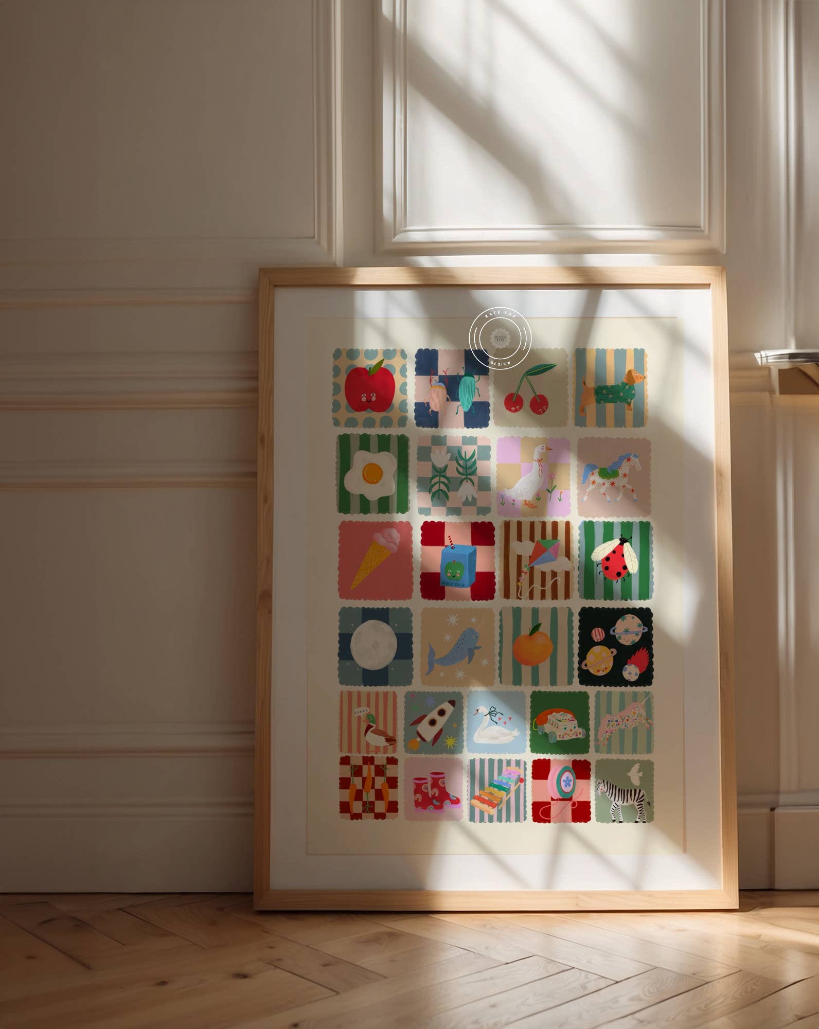 Cool Kids Alphabet, Children’s Art, ABC, Colourful, Nursery