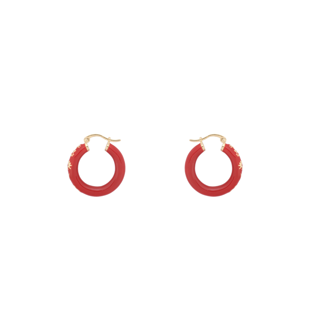 Anna + Nina Bonfire Hoop Earrings Gold plated