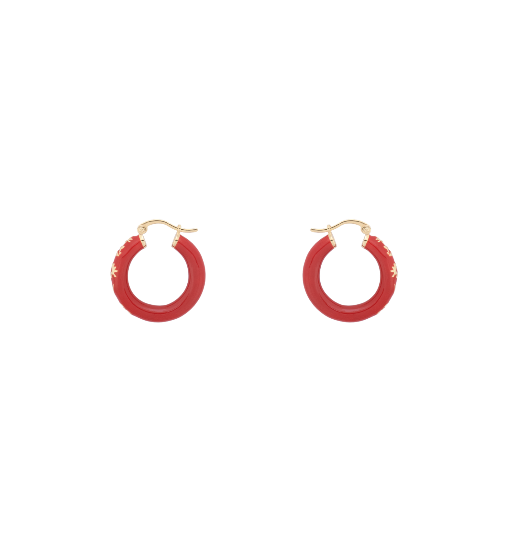 Anna + Nina Bonfire Hoop Earrings Gold plated