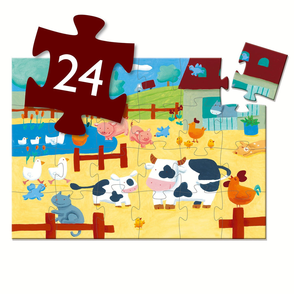 Djeco The Cows on the Farm Silhouette Puzzle 24 pcs