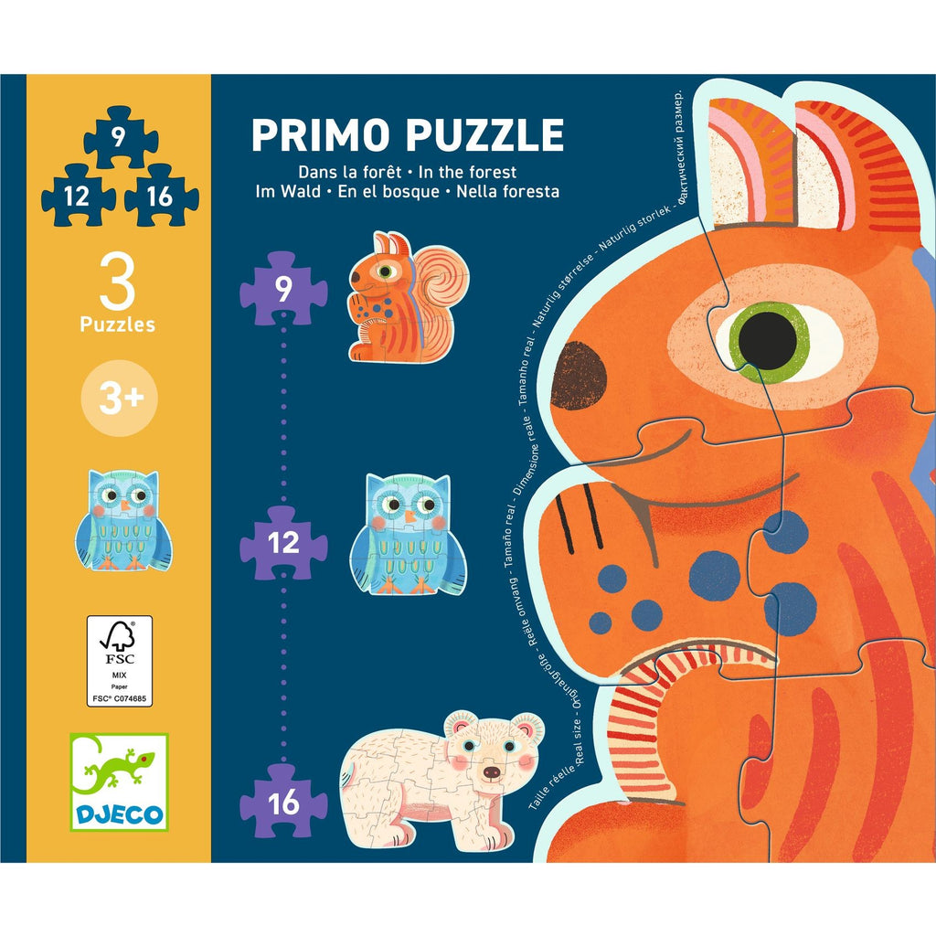Djeco 4 Progressive Puzzles - In The Forest