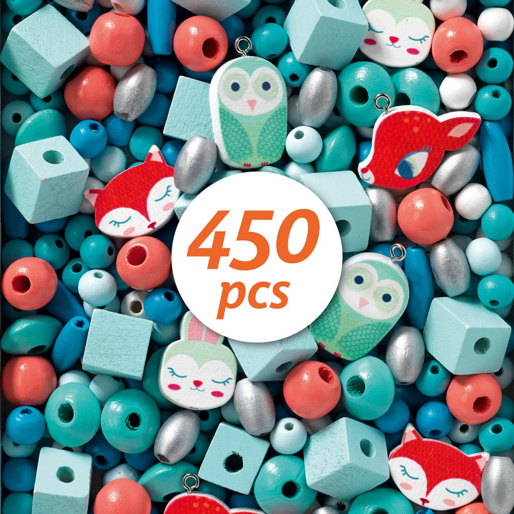 Djeco Wooden Beads - Small Animals