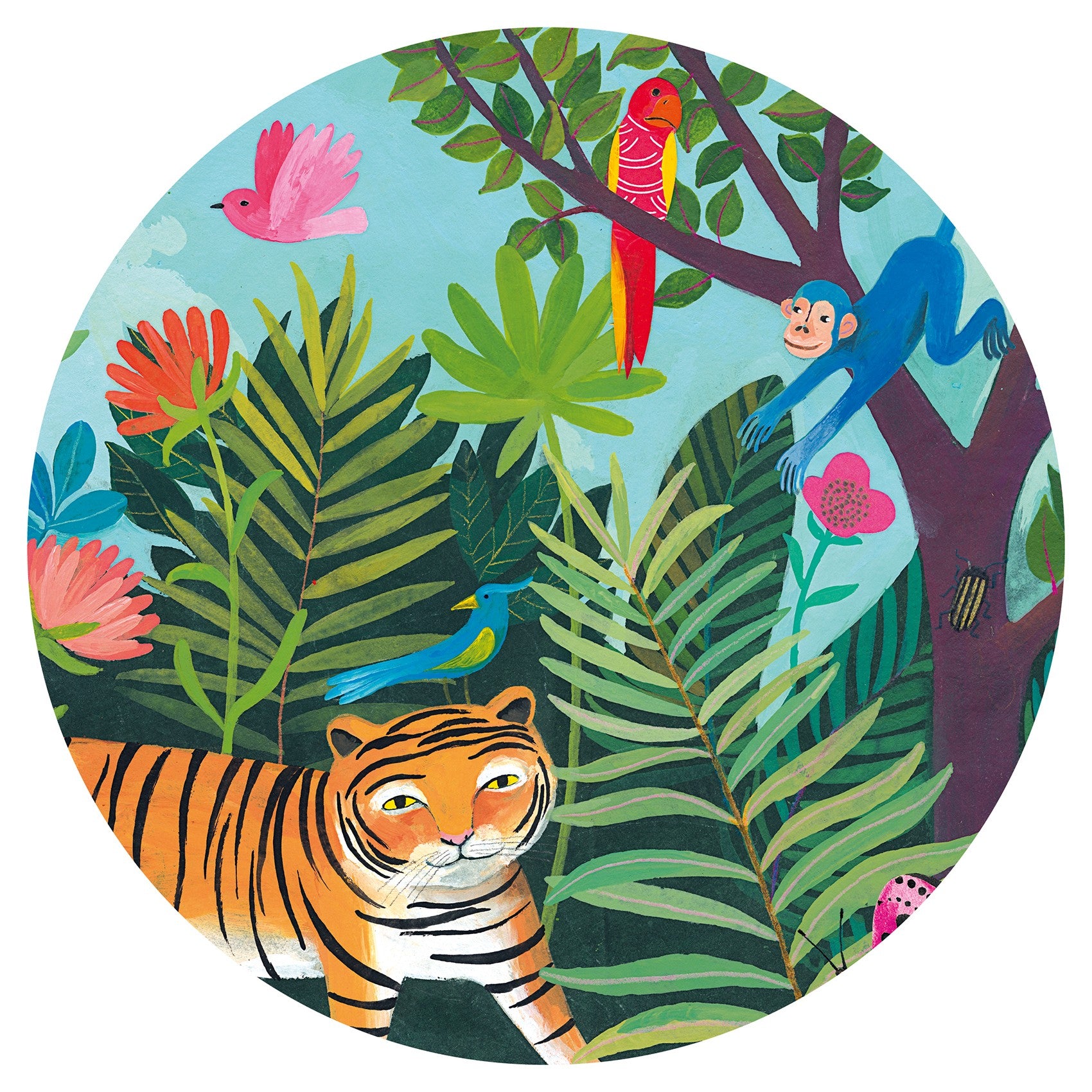 Djeco Silhouette 24 Piece Puzzle - The Tigers Walk