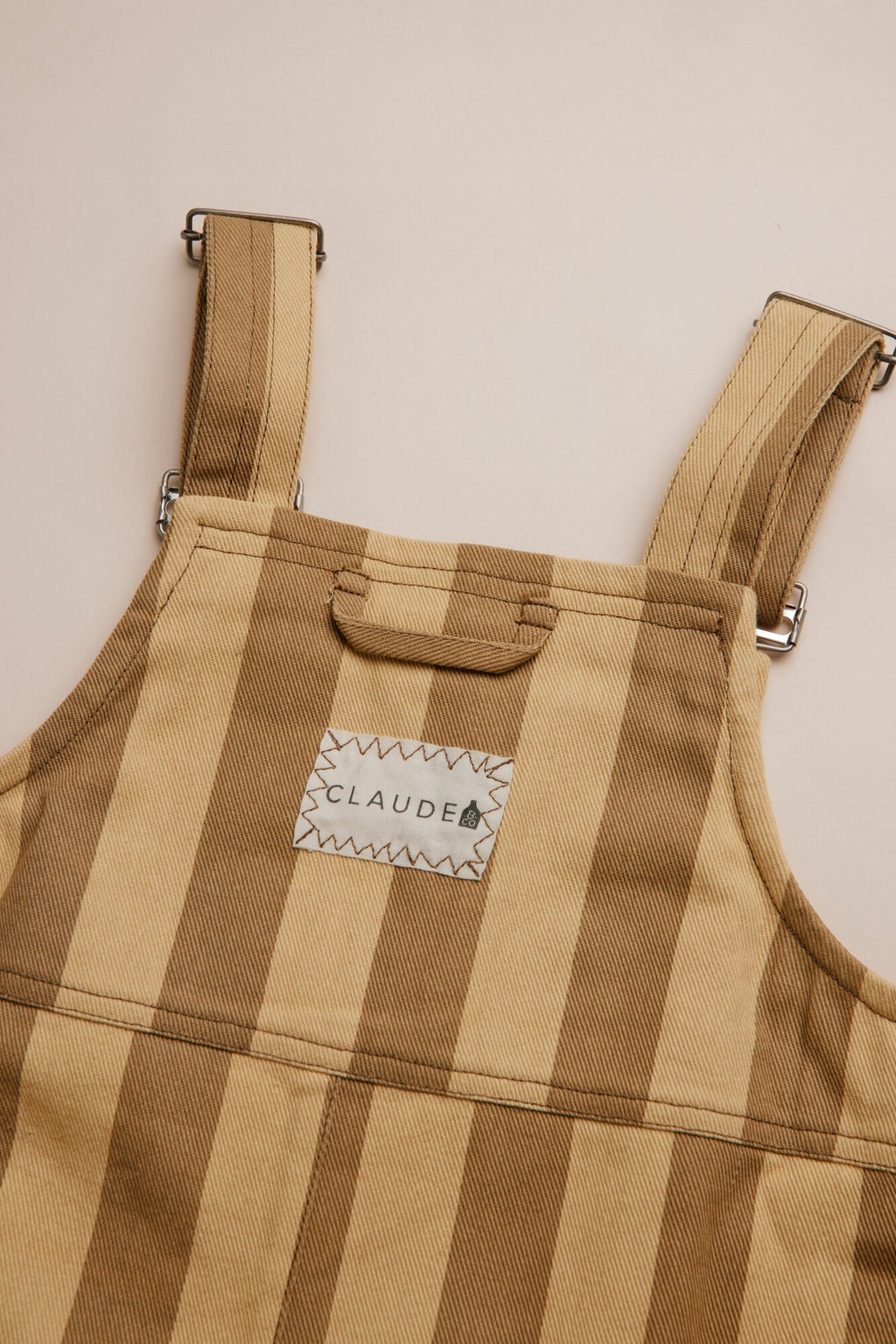 Claude & Co Blythe Banoffee Stripe Dungaree