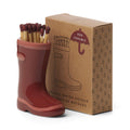 Paddywax Wellington Boot Matches Holder with 25 Matches Dark & Light Red