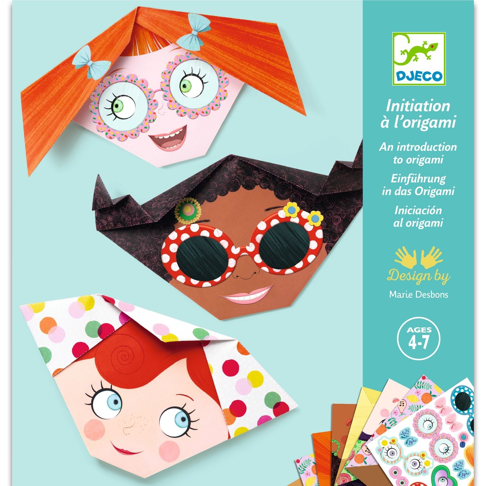 Djeco Origami Craft Set - Pretty Faces