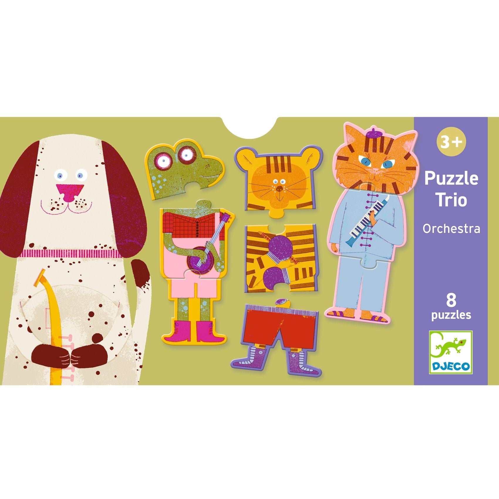 Djeco 8 Trio Puzzles - Animal Orchestra