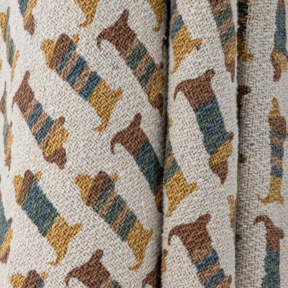 Bloomingville - Charlie Throw, Brown, Recycled Cotton