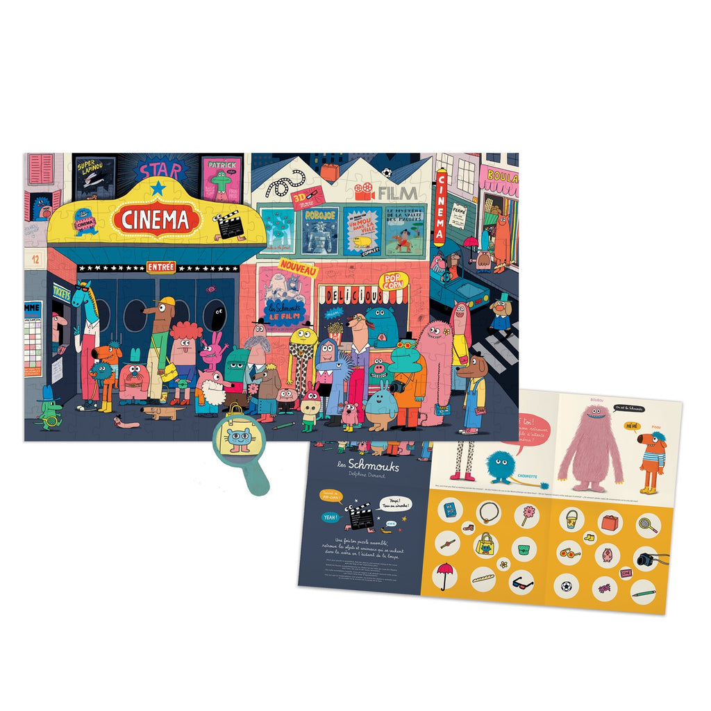 Moulin Roty Let's go to the movies puzzle (200 pcs) - Les Schmouks