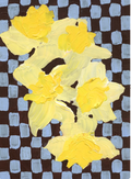 Flowers with Checks 05 50x70