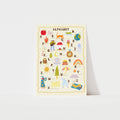 Illustrated Alphabet Art Print | Children's Wall Art | Kids