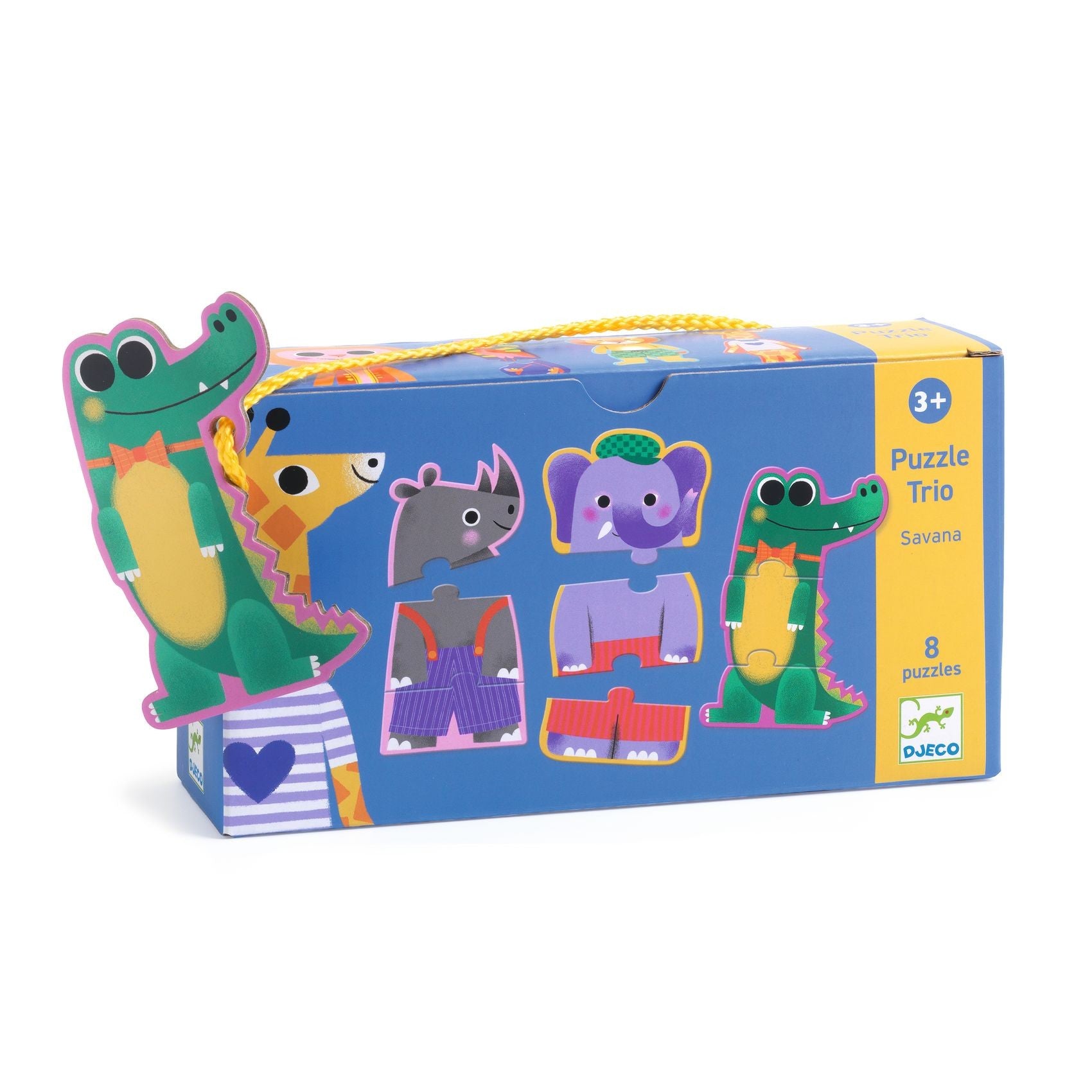 Djeco 8 Trio Puzzles - Savana