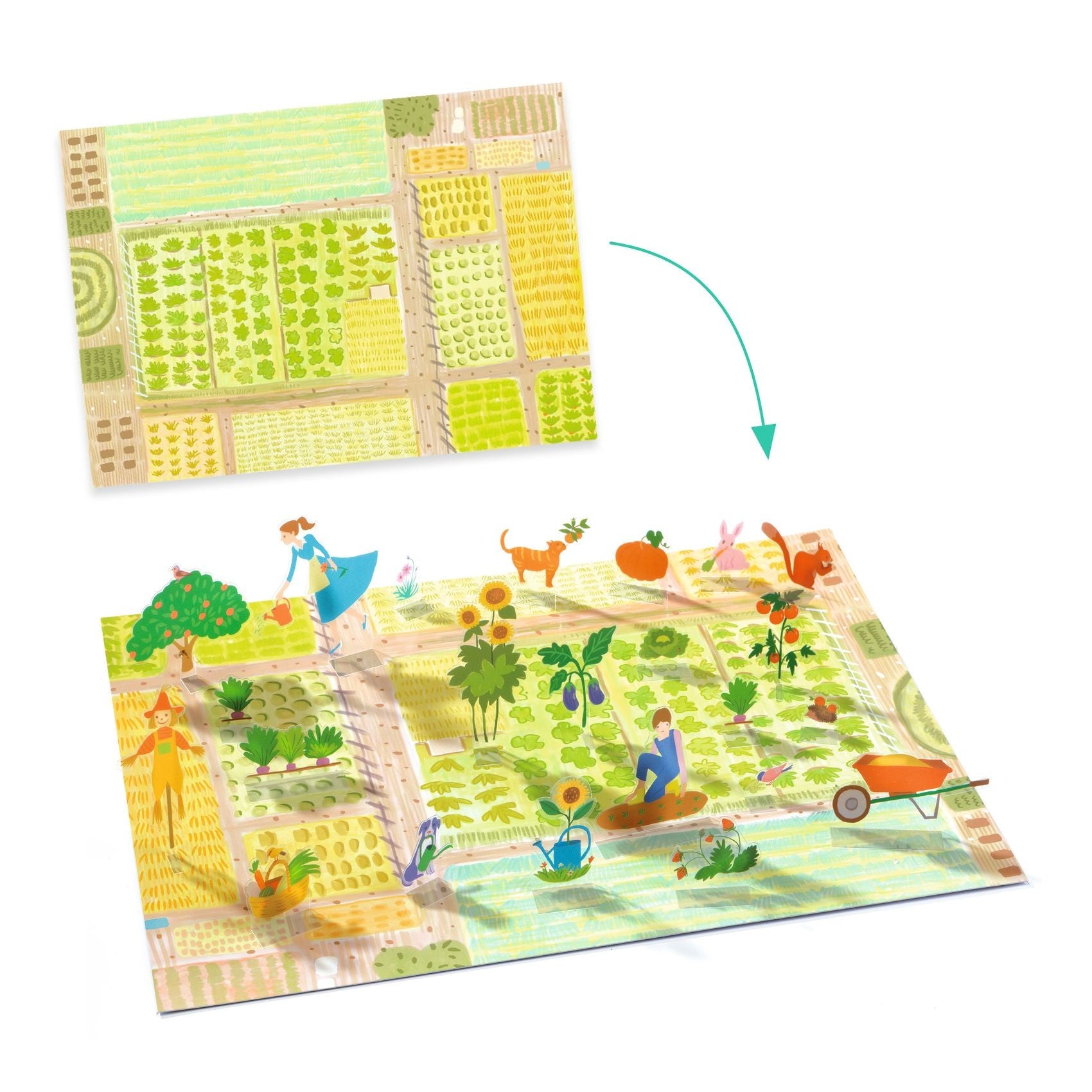 Djeco Lift Up Stickers Farm