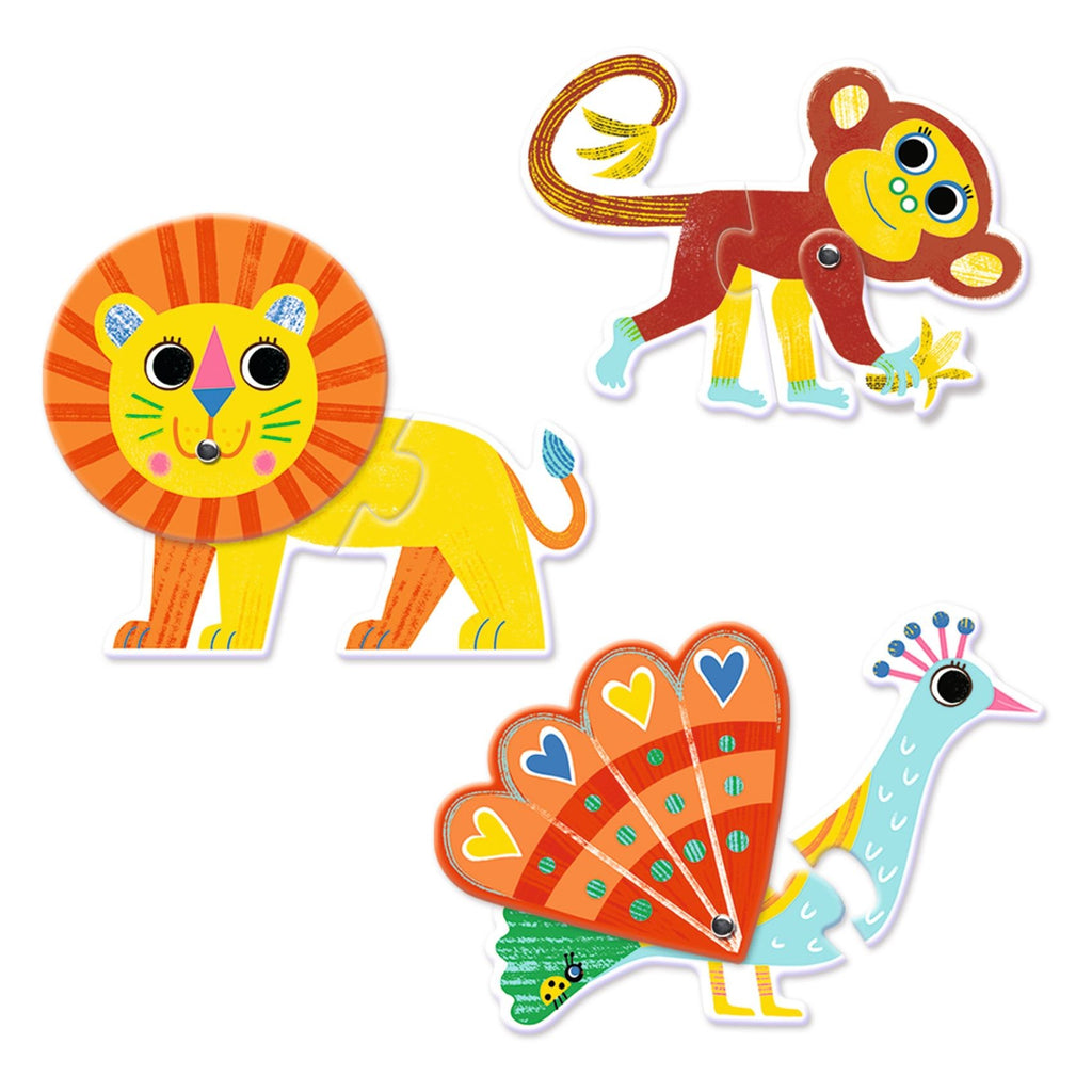 Djeco 6 Duo Puzzles - Articulo Animals