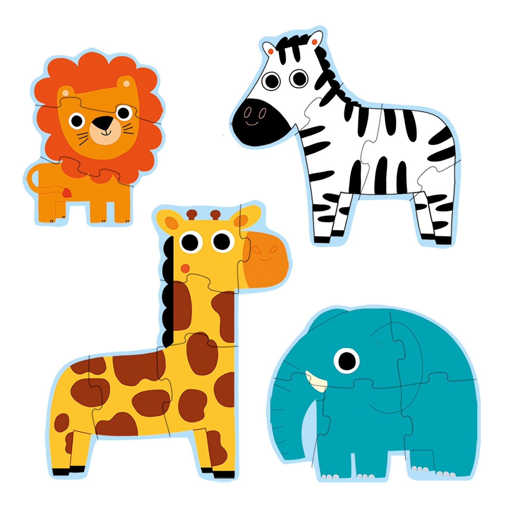 Djeco 4 Progressive Puzzles - In The Jungle