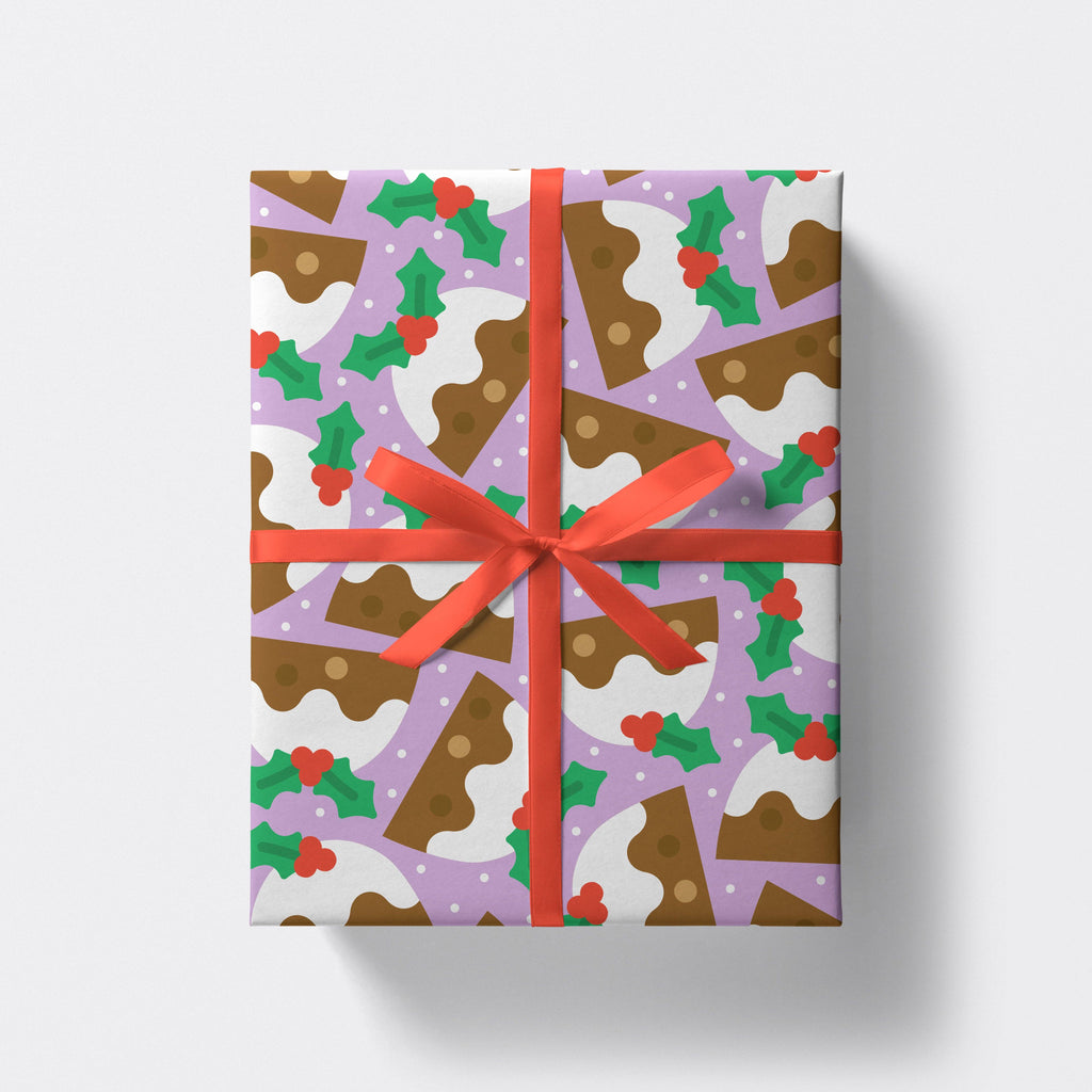 Christmas Pudding Gift Wrap | Holiday Wrapping Paper Sheets