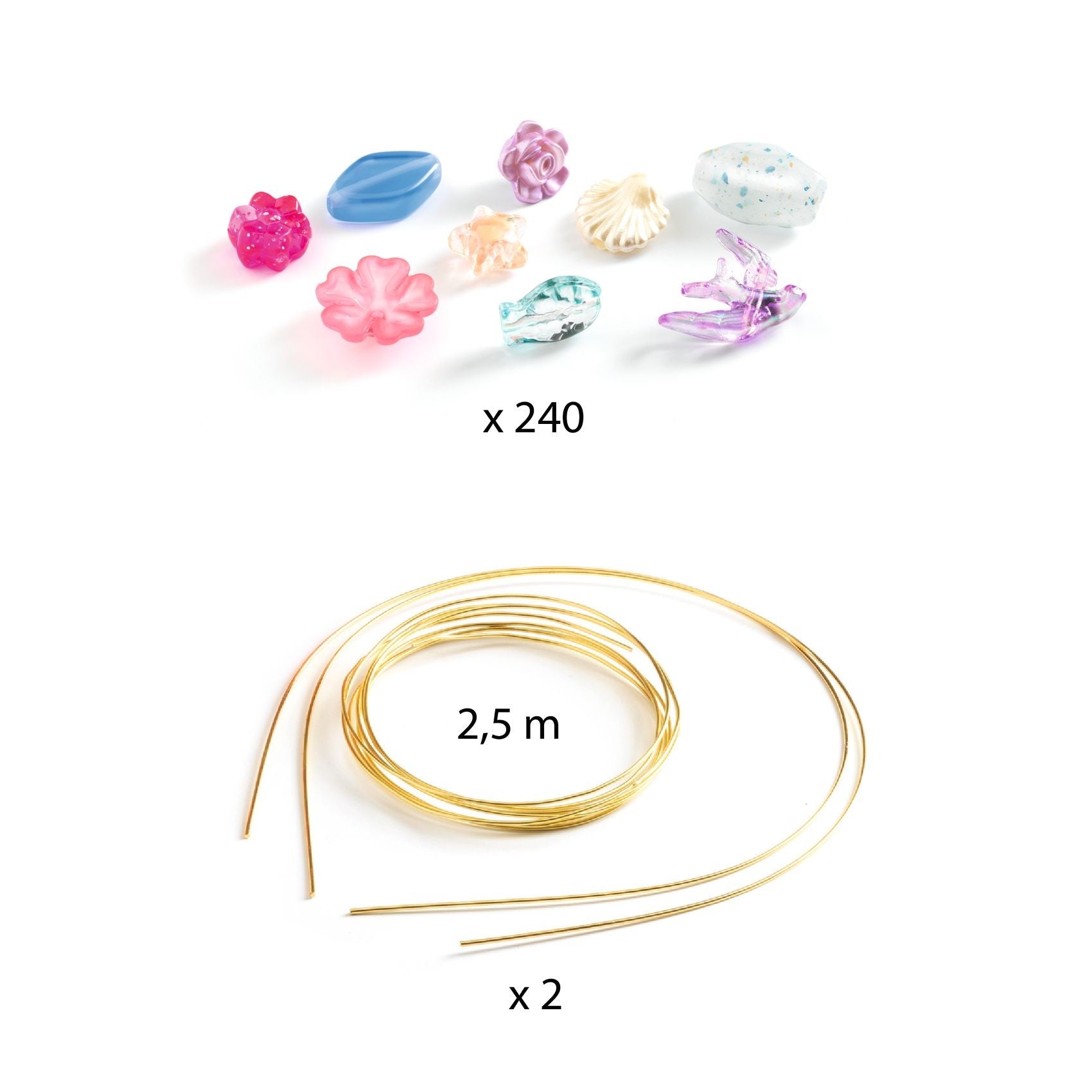 Djeco - Duo of Tiaras Beads craft kit