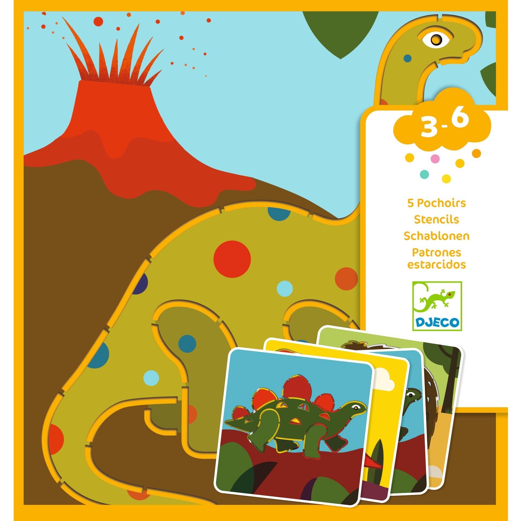 Djeco Stencil Craft Set - Dinosaurs