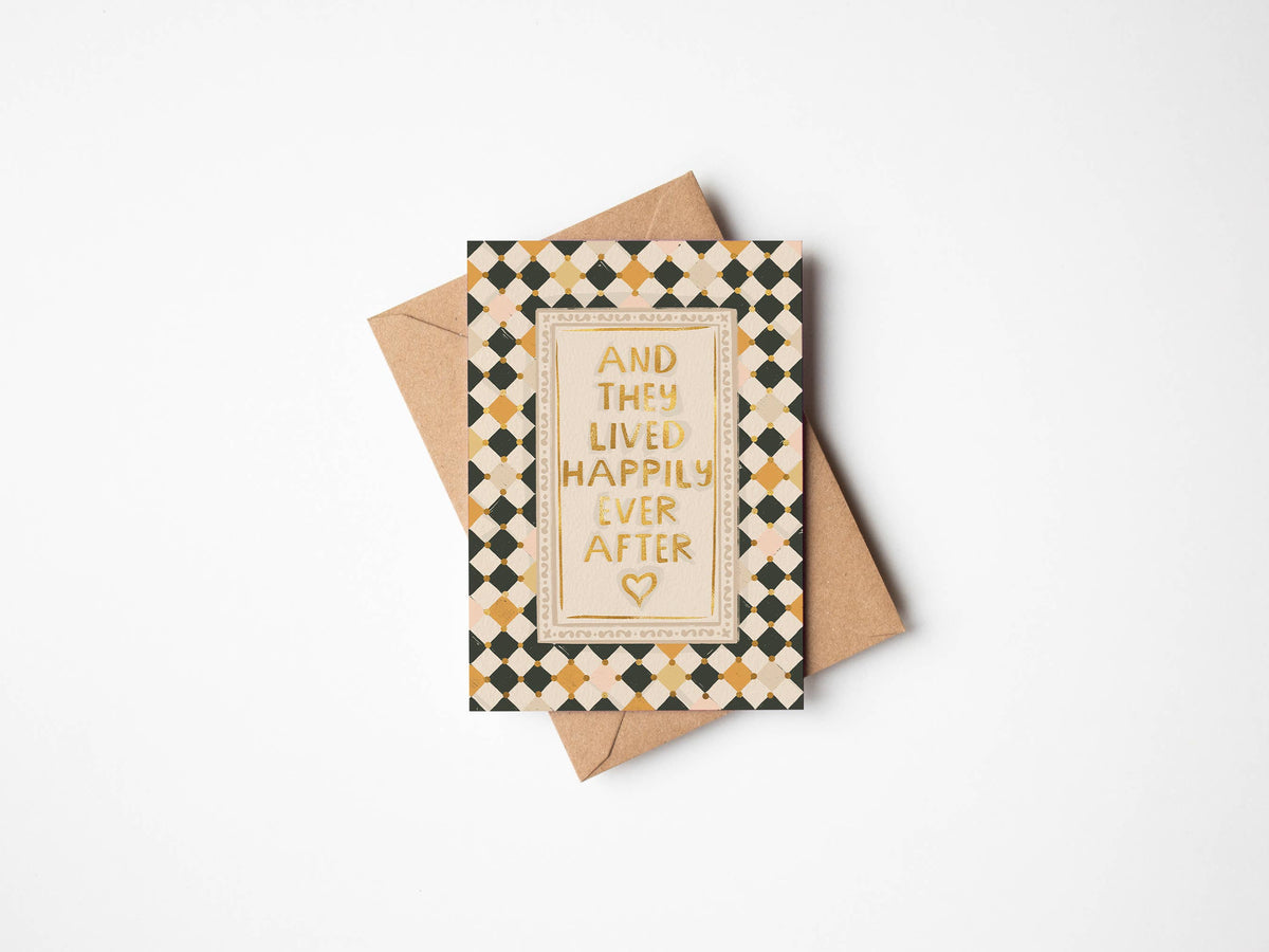 And they lived Happily Ever After Checkerboard Foil card