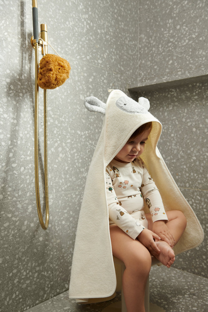 Liewood Albert Hooded Towel - Sheep