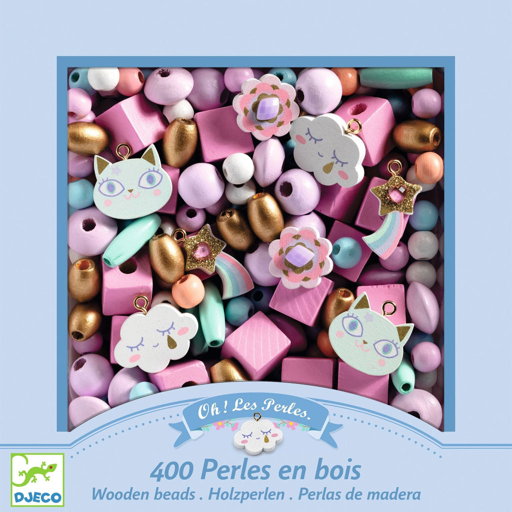Djeco Wooden Beads - Rainbow