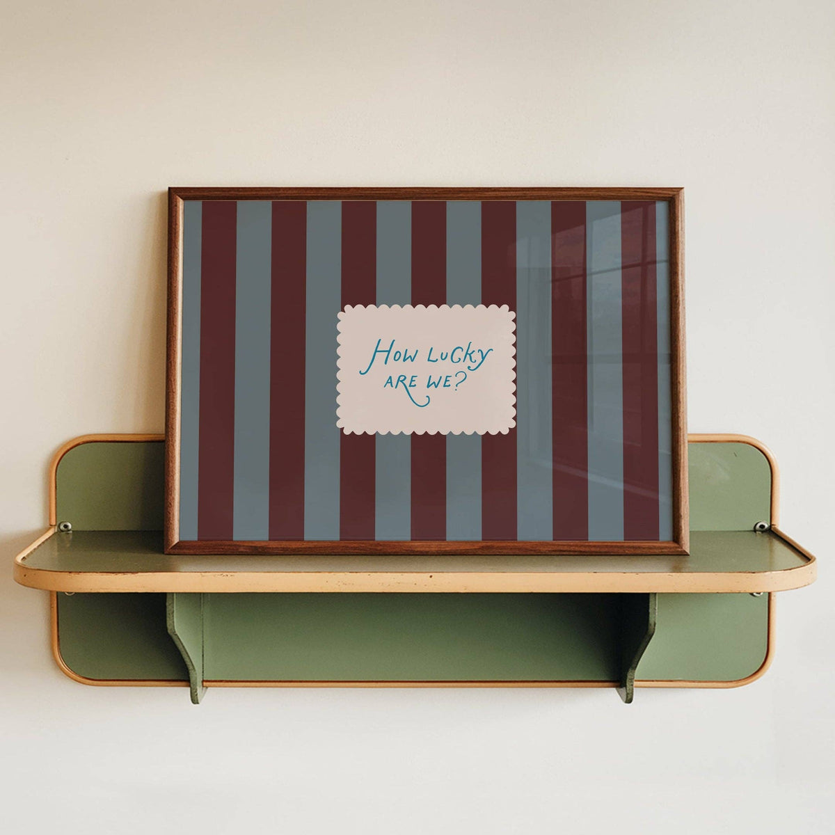 How Lucky Are We Striped Print