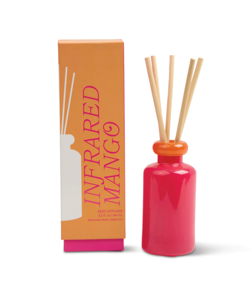 Paddywax Glass Diffuser Hot Pink and Orange - Infrared Mango