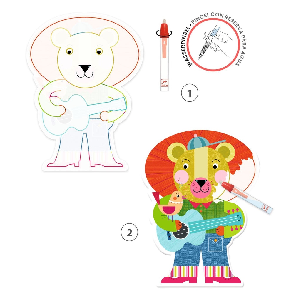 Djeco Magic Water Colouring Boards - Animalo Len