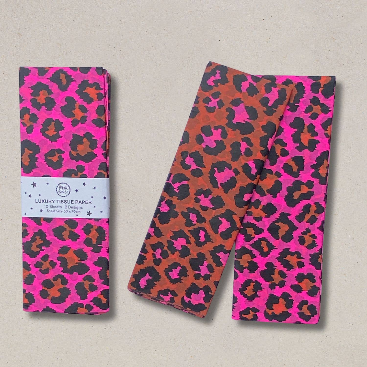 Tissue Paper (Pack of 6) Leopard - Ginger & Pink
