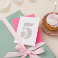 Age 5 Birthday Card | Liberty Fabric Number | A7