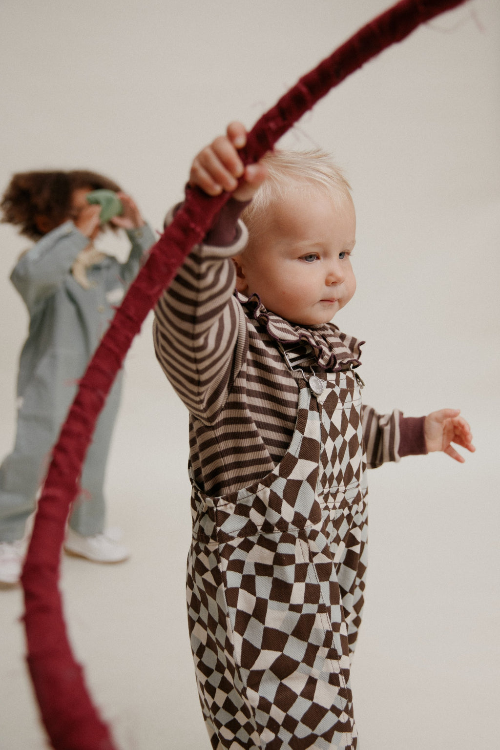 Claude & Co Blythe Warped Checkerboard Dungaree