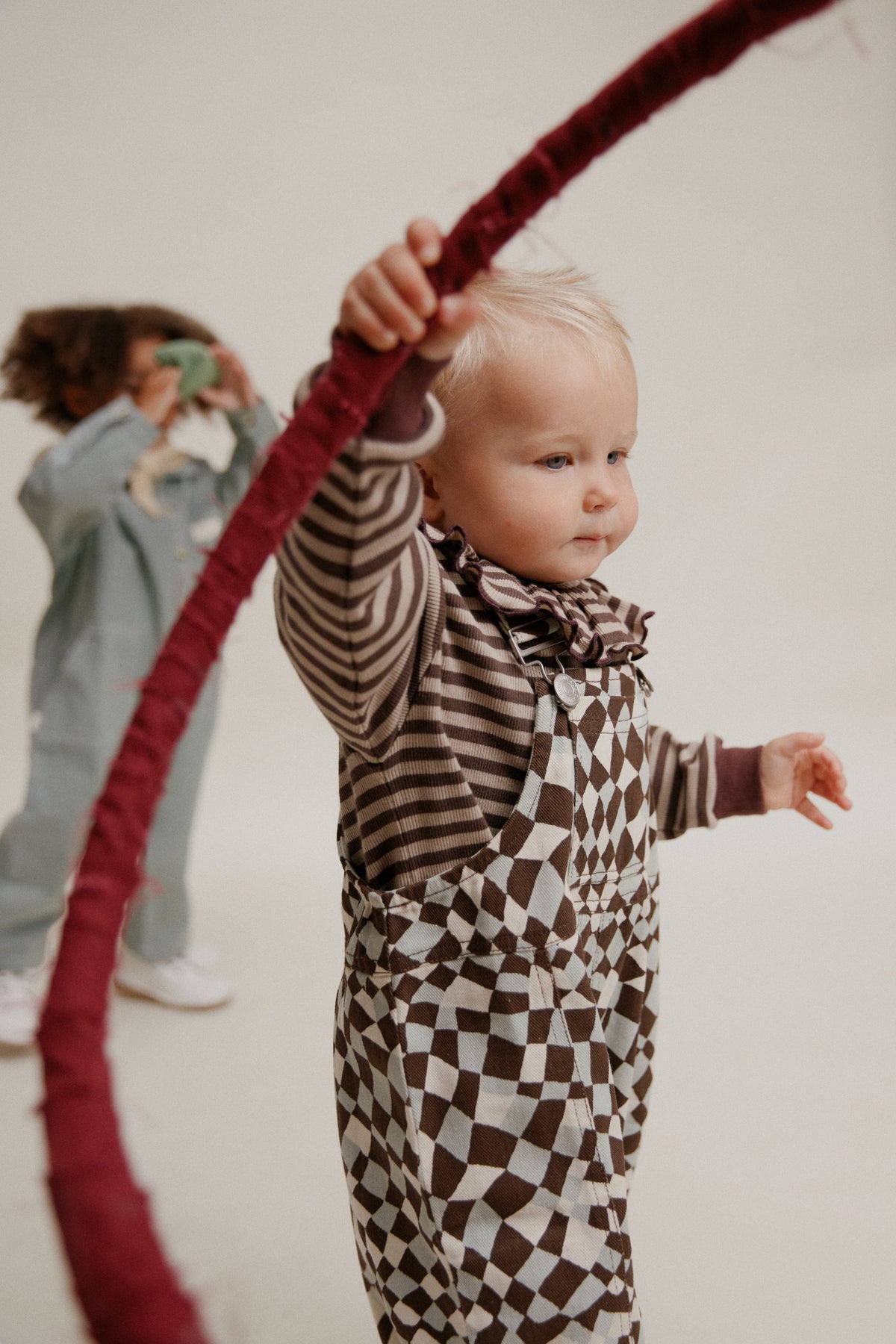 Claude & Co Blythe Warped Checkerboard Dungaree