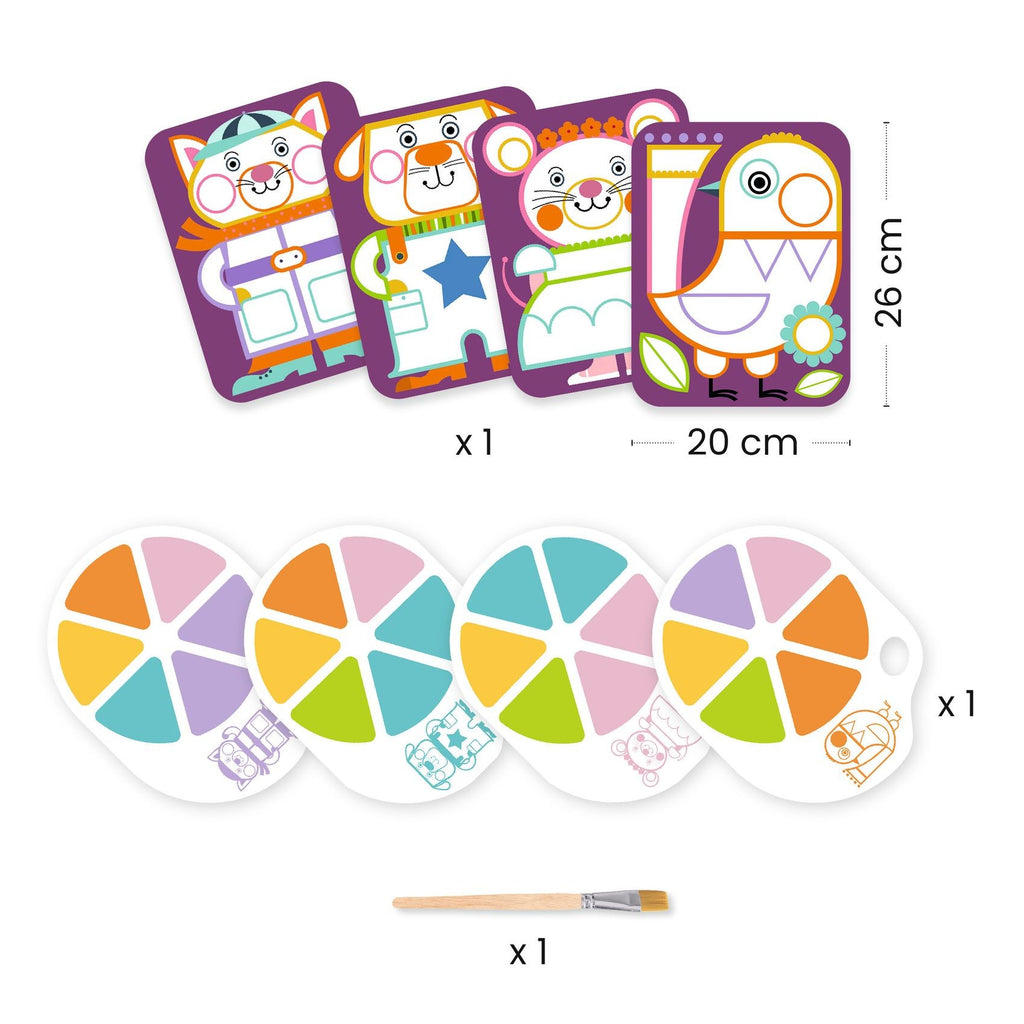 Djeco Colouring Set - Palette Painting - Chubby Cheeks